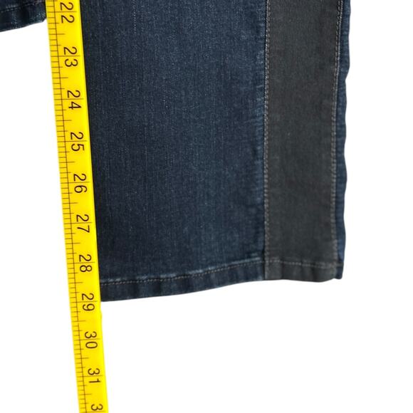 NYDJ Color Block Design Straight Leg 5 Pocket Style Trendy Jeans‎ Petite 6 - Picture 8 of 8